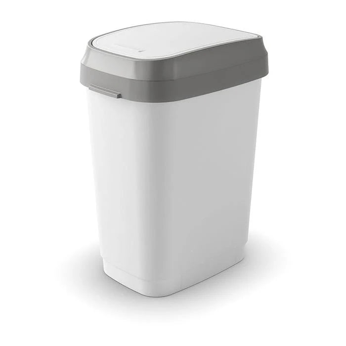 Kis (by Curver) Dual Swing Bin, Medium - 25 Liters, White