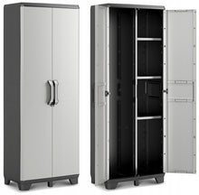 Load image into Gallery viewer, Keter Gear Multi-Use Storage Cabinet with Base - 68 x 39 x 183cm, White &amp; Black
