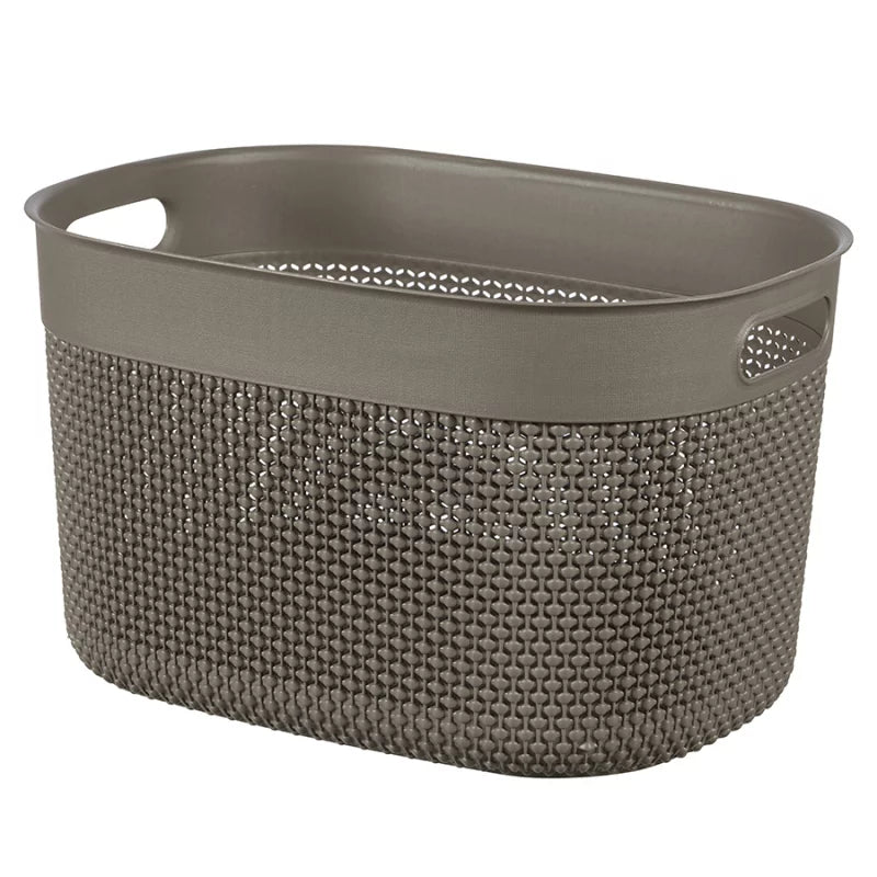 Curver Filo Basket, Large - 18 Liters, 22 x 38 x 29cm - Cappuccino