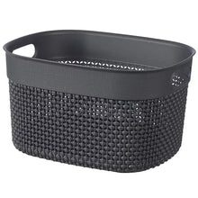 Load image into Gallery viewer, Curver Filo Basket, X-Small - 3.5 Liters, 24 x 18 x 12cm - Dark Grey
