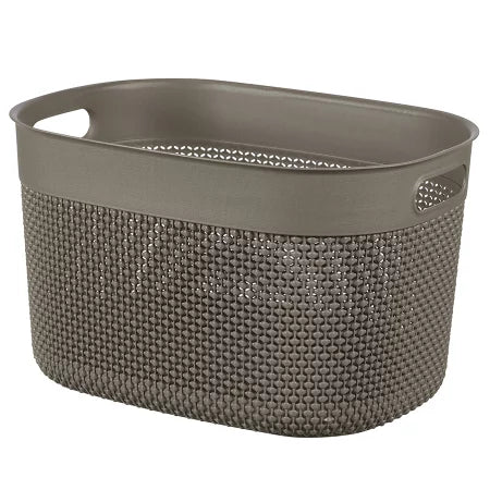 Curver Filo Basket, Medium - 12 Liters, 15 x 38 x 29cm - Cappuccino