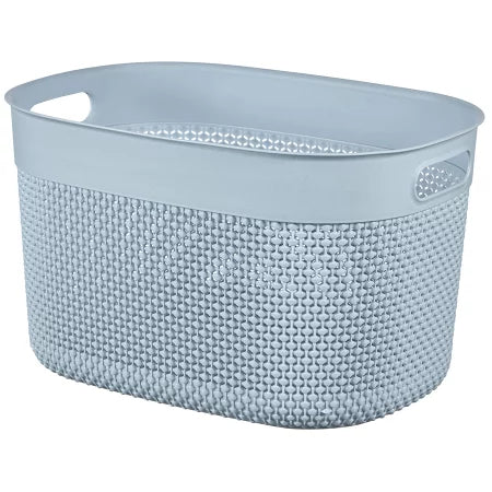 Curver Filo Basket, Large - 18 Liters, 22 x 38 x 29cm - Light Blue