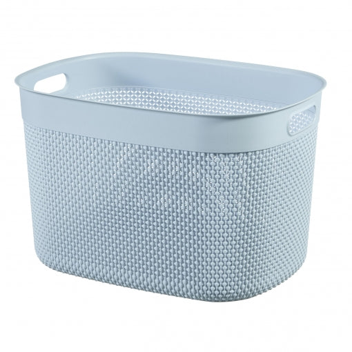 Curver Filo Basket, X-Large - 30 Liters, 27 x 44 x33cm - Light Blue
