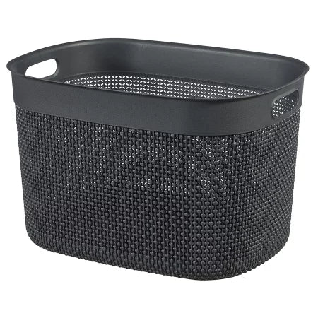 Curver Filo Basket, X-Large - 30 Liters, 27 x 44 x33cm - Dark Grey