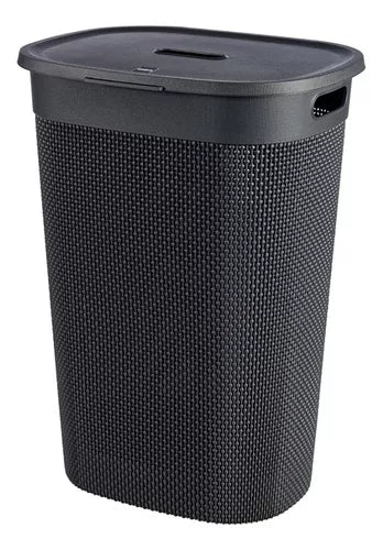 Curver Filo Laundry Hamper - 55 Liters, Dark Grey