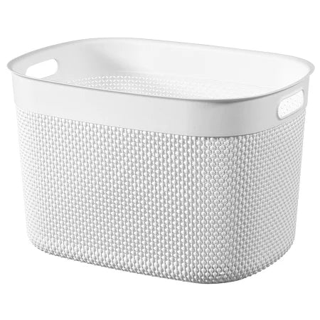 Curver Filo Basket, X-Large - 30 Liters, 27 x 44 x33cm - White