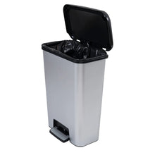 Load image into Gallery viewer, Curver Compatta Pedal Bin - 50 Liters, Steel Finish
