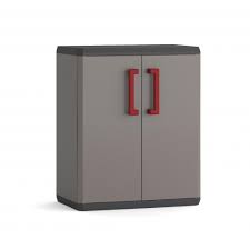 Keter Quadra Storage Cabinet with Base - 68 x 39 x 83cm, Grey