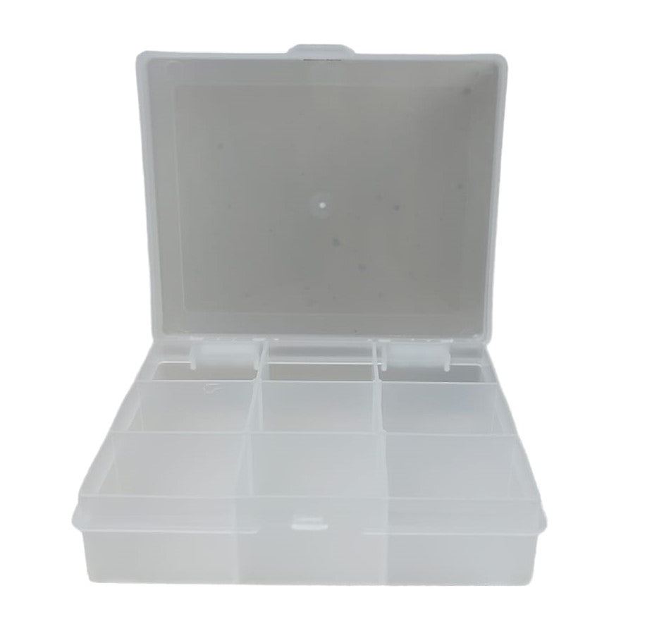 NOU Organizer N3 with 9 Compartments - 12.5 x 11 x 3cm, Transparent
