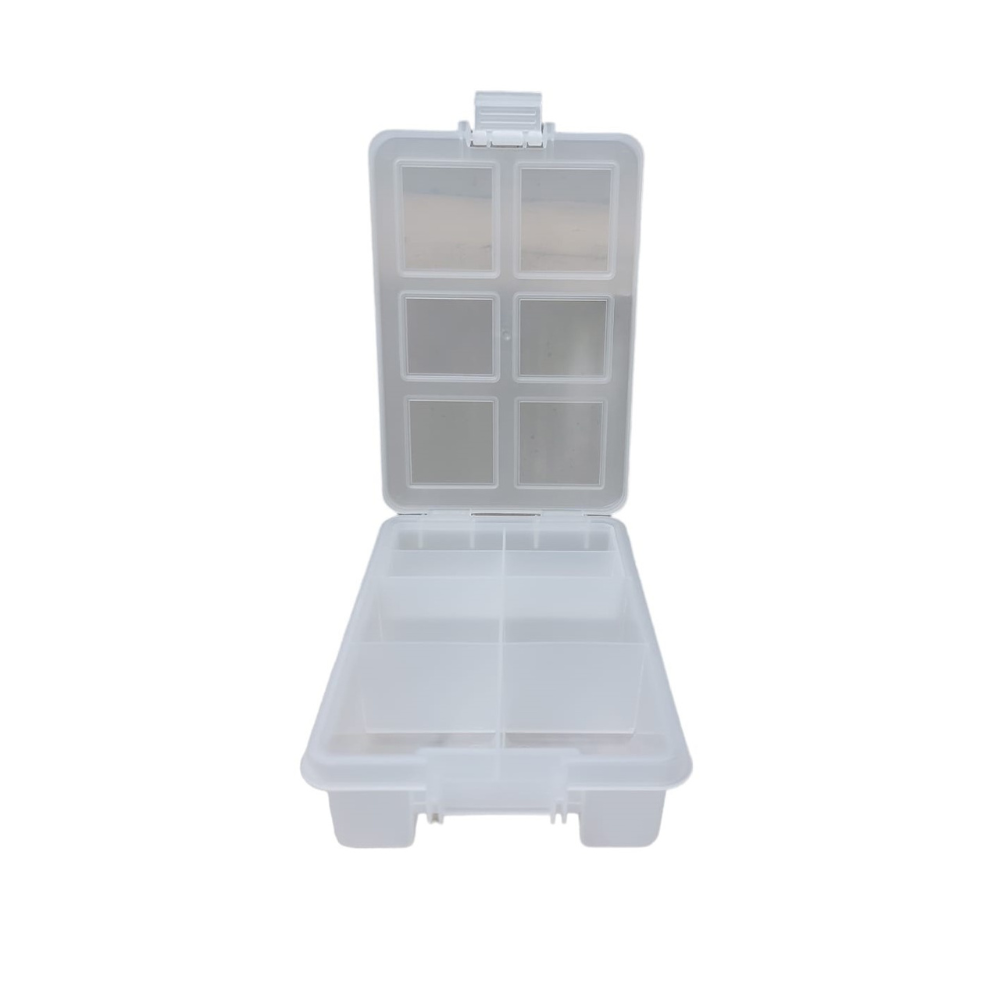 NOU Organizer N6 with 6 Compartments - 14.25 x 23 x 6.5cm, Transparent