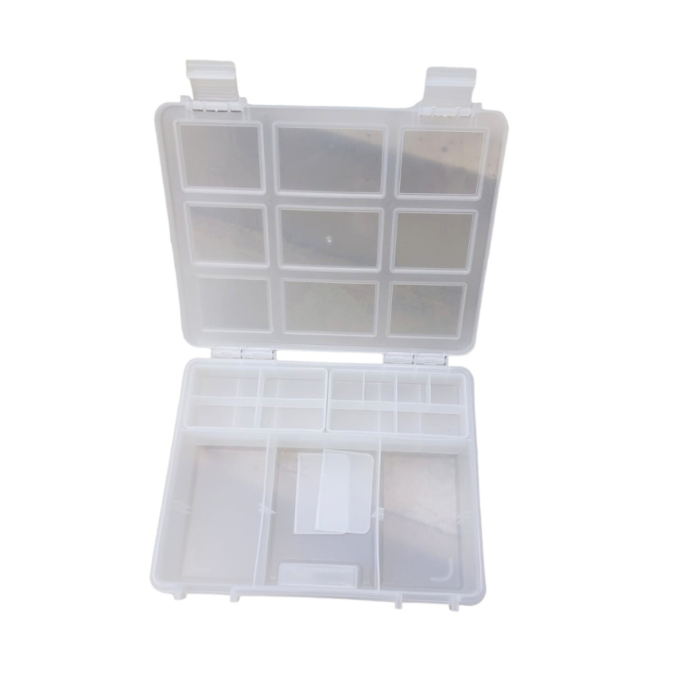 NOU Organizer N7 with 5 Main Compartments - 28.5 x 23 x 6.5cm, Transparent