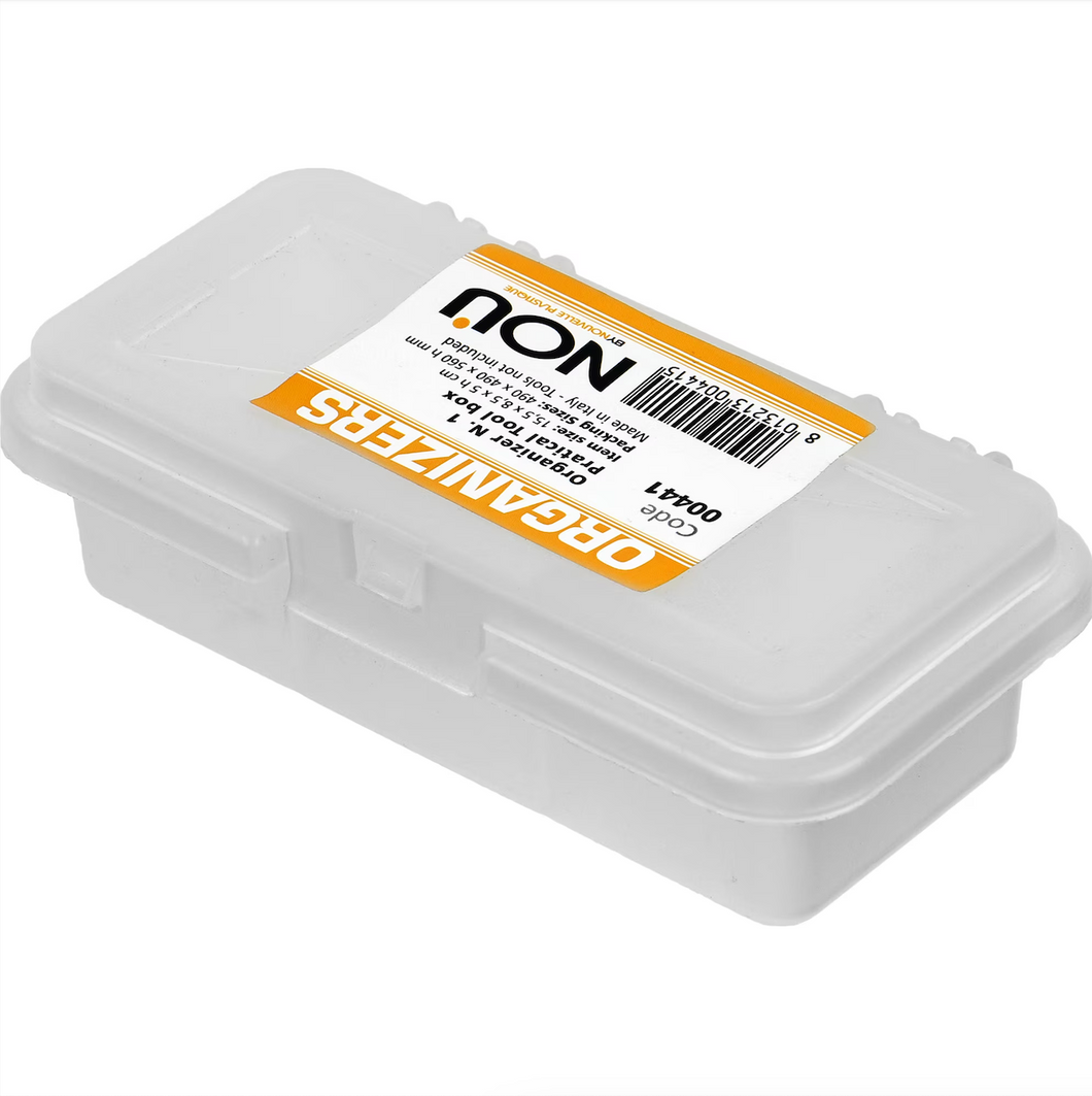 NOU Organizer N1 with 3 Compartments - 15.5 x 8.5 x 5cm, Transparent