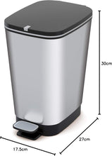 Load image into Gallery viewer, Kis (by Curver) Chic Pedal Bin, Small - 10 Liters, Silver
