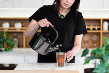 Load image into Gallery viewer, Vialli Design Kettle with Whistle Diamante - Polished Graphite, 1.5 Liters
