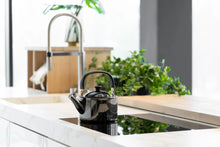 Load image into Gallery viewer, Vialli Design Kettle with Whistle Diamante - Polished Graphite, 1.5 Liters
