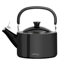 Load image into Gallery viewer, Vialli Design Kettle with Whistle Diamante - Polished Graphite, 1.5 Liters
