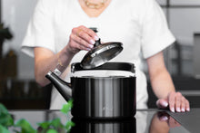 Load image into Gallery viewer, Vialli Design Kettle with Whistle Diamante - Matt Graphite, 1.5 Liters
