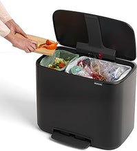 Load image into Gallery viewer, Brabantia Bo Pedal Bin - 3 X 11 Liters, Matt Black
