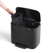 Load image into Gallery viewer, Brabantia Bo Pedal Bin - 3 X 11 Liters, Matt Black
