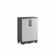 Load image into Gallery viewer, Keter Gear Storage Cabinet with Base - 68 x 39 x 97cm, White &amp; Black
