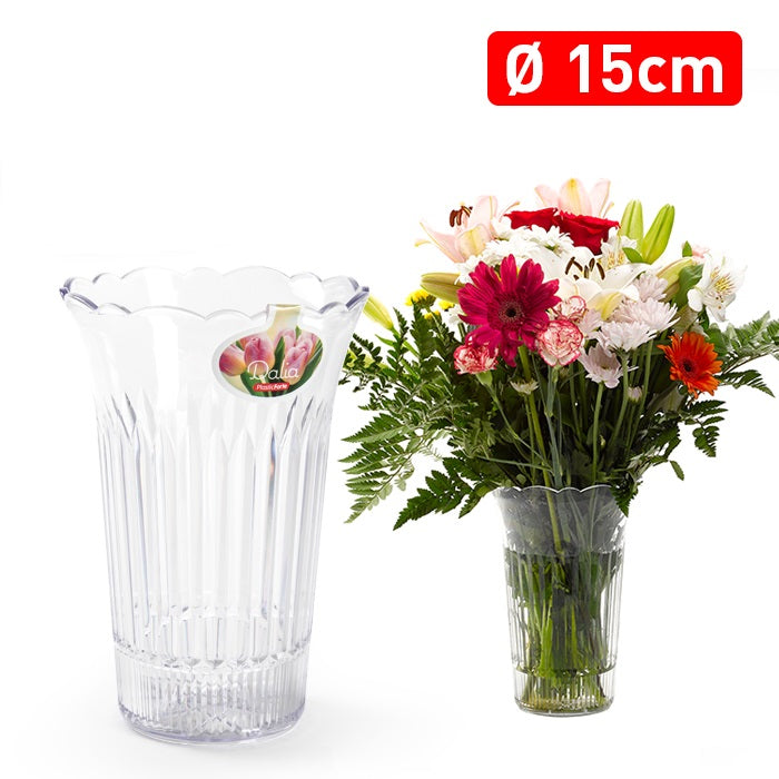 Plastic Forte Dalia Classic Flower Vase, 15cm