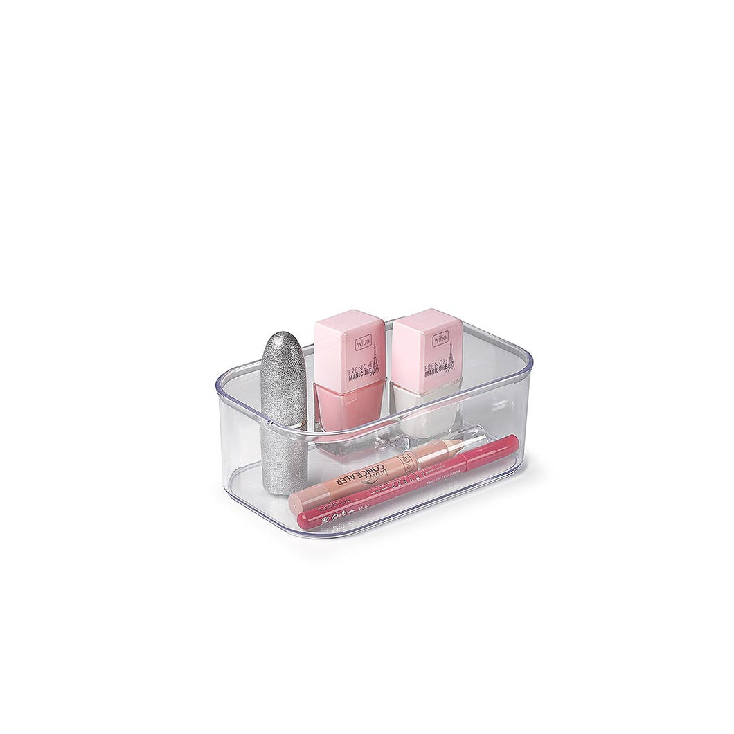 Plastic Forte Beauty Organizer Nº1, 14 x 8 x 5cm - Transparent