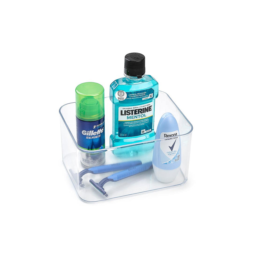 Plastic Forte Beauty Organizer Nº4, 18 x 14 x 9.5cm - Transparent