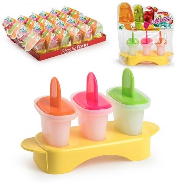 Plastic Forte Ice Pop Makers - Pack of 3