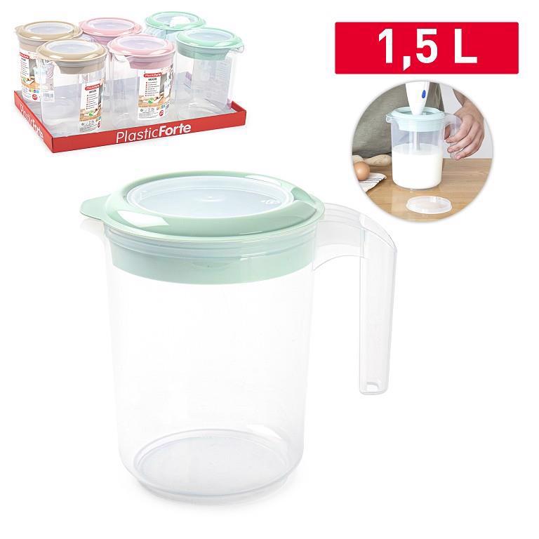 Plastic Forte Mixer Pitcher with Lid Opening - 1.5 Liters