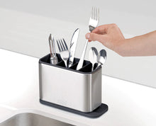 Load image into Gallery viewer, Joseph Joseph Surface Stainless Steel Cutlery Drainer - 13.5 x 20.2 x 8.4cm
