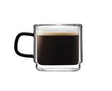 Load image into Gallery viewer, Vialli Design Set of 2 Double-Walled Espresso Cups Carbon - 80ml
