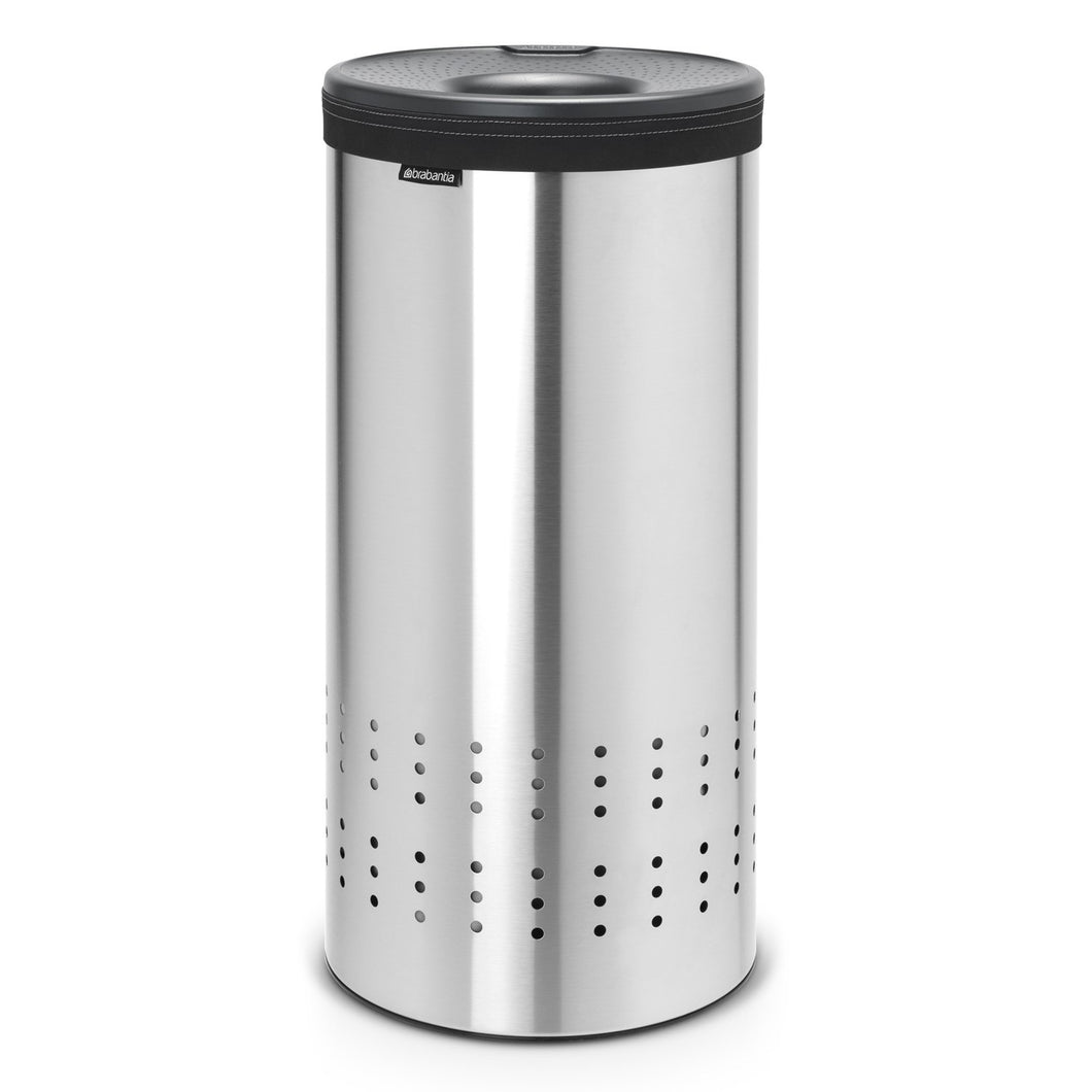 Brabantia Laundry Bin with Inner Removable Bag - 30 Liters, Matt Steel