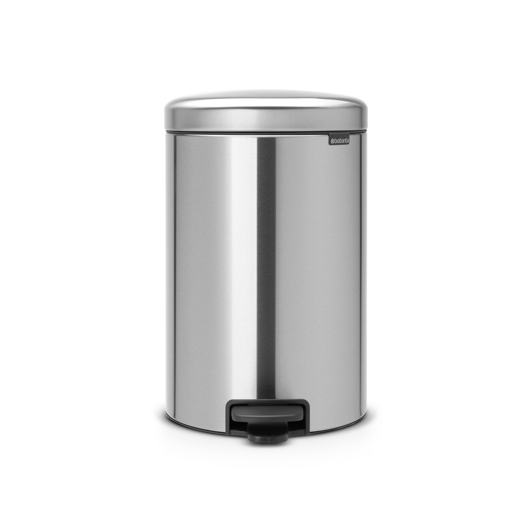 Brabantia New Icon Pedal Bin, 20 Liters - Matt Steel