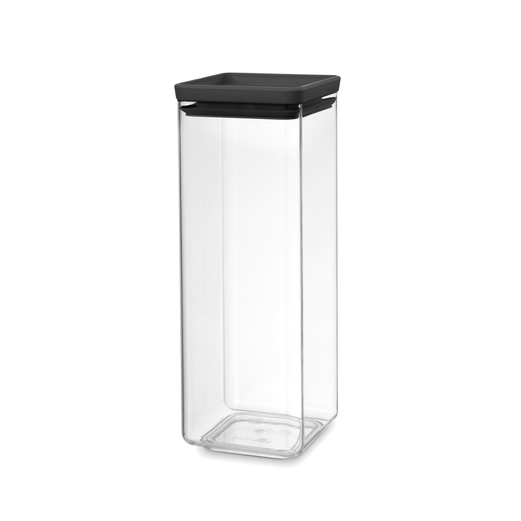 Brabantia Tasty+ Square Canister - 2.5 liters - Dark Grey