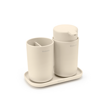 Load image into Gallery viewer, Brabantia ReNew Set of 3 Bathroom Accessories - Soft Beige
