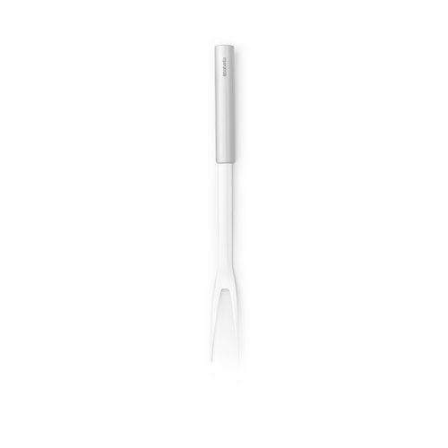 Brabantia Profile Meat Carving Fork, Matt Steel, front view.