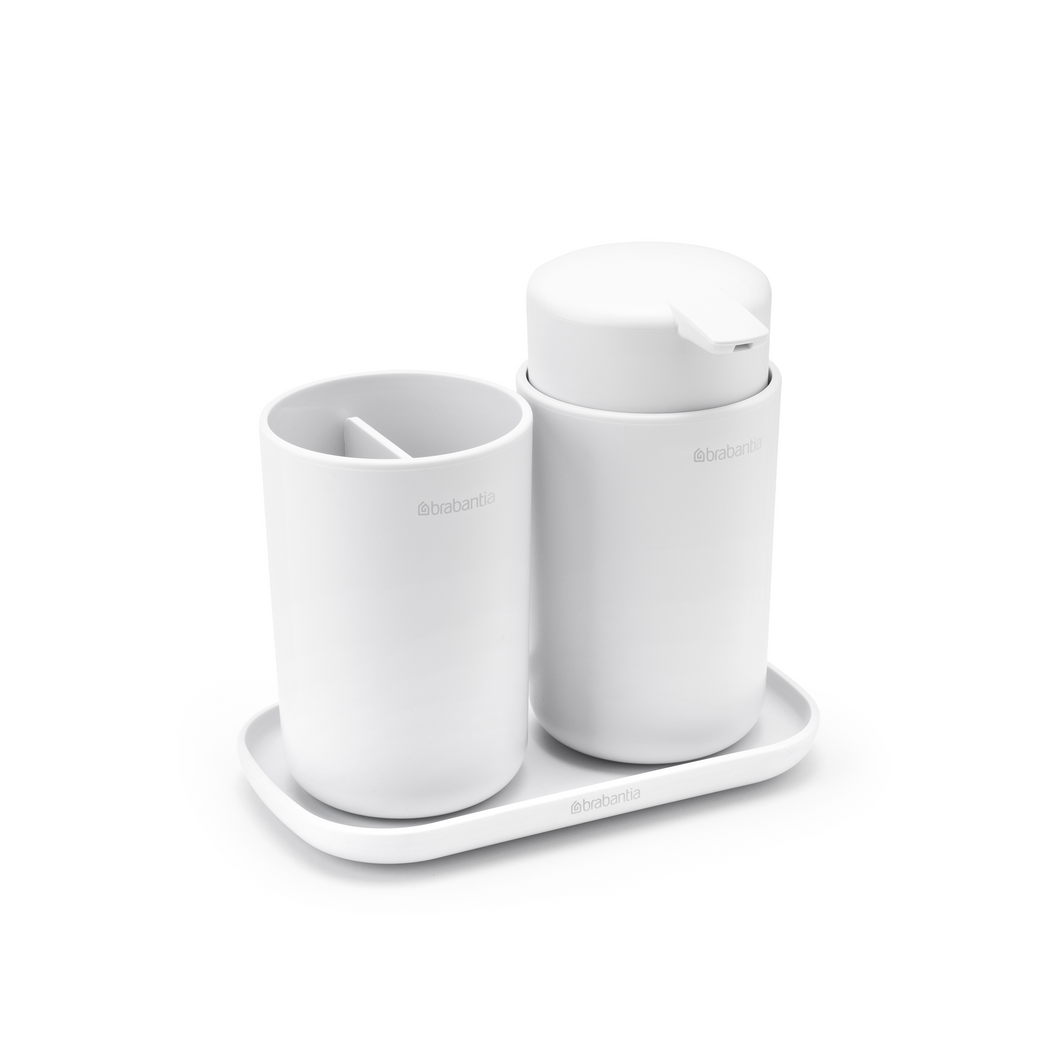 Brabantia ReNew Set of 3 Bathroom Accessories - White