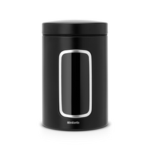 Load image into Gallery viewer, Brabantia Window Canister - Matt Black, 1.4 Liters

