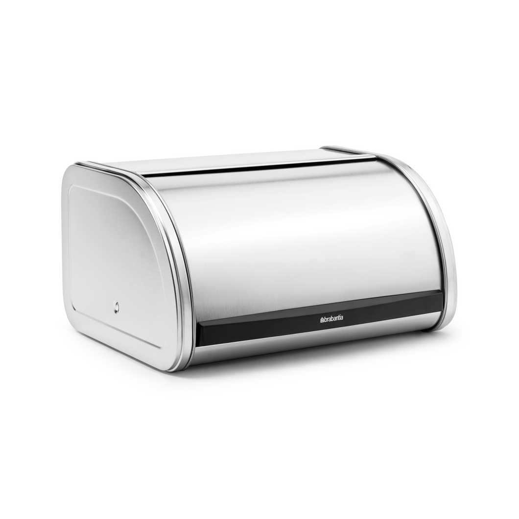 Brabantia Medium Roll Top Bread Bin - Matt steel