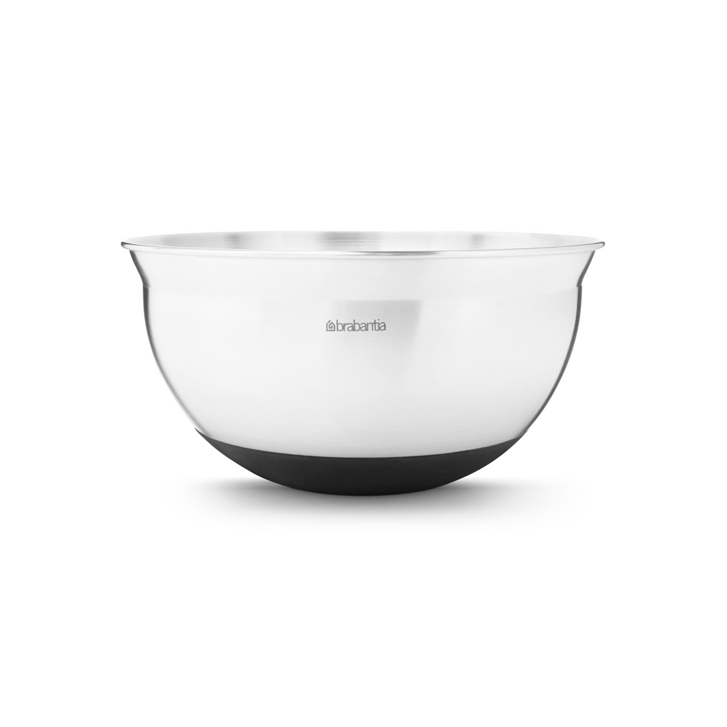 Brabantia Profile Mixing Bowl with Non-Slip Base - 1.6 Liters, Matt Steel