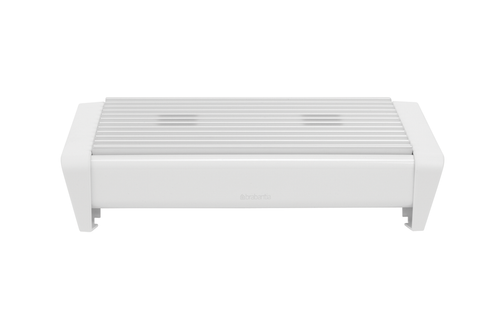 Brabantia Food Warmer - 2 Burners, White, front view.
