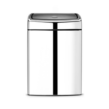 Load image into Gallery viewer, Brabantia Touch Bin, 10 Liters, Rectangular - Brilliant Steel
