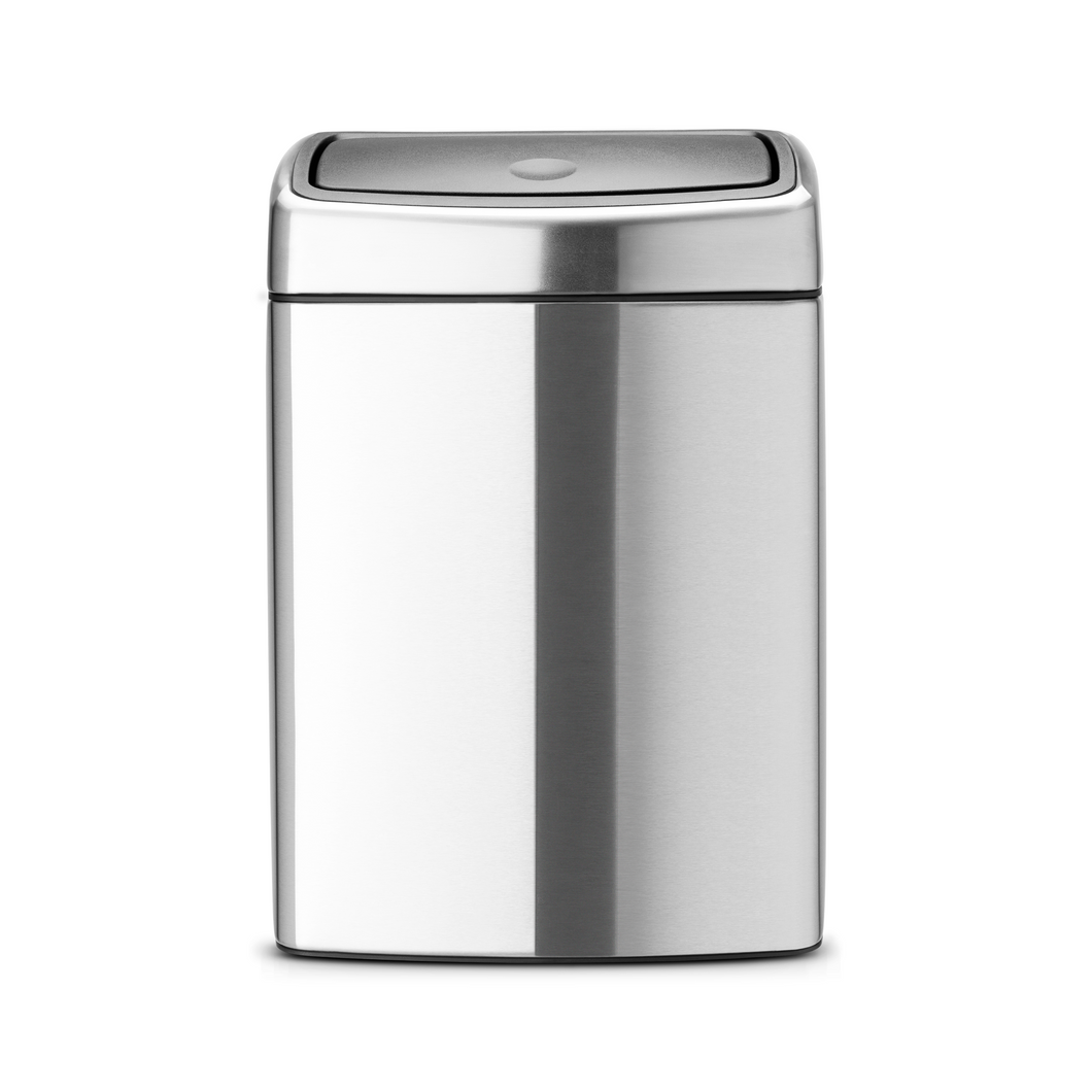 Brabantia Touch Bin, 10 Liters, Rectangular - Matt Steel
