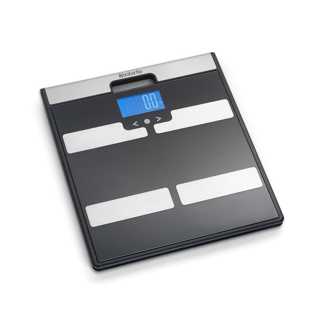 Brabantia Digital Body Analysis Bathroom Scale, Battery Powered - Black