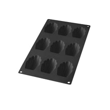 Load image into Gallery viewer, Lekue Madeleines Silicone Mold with 9 Cavities - Black
