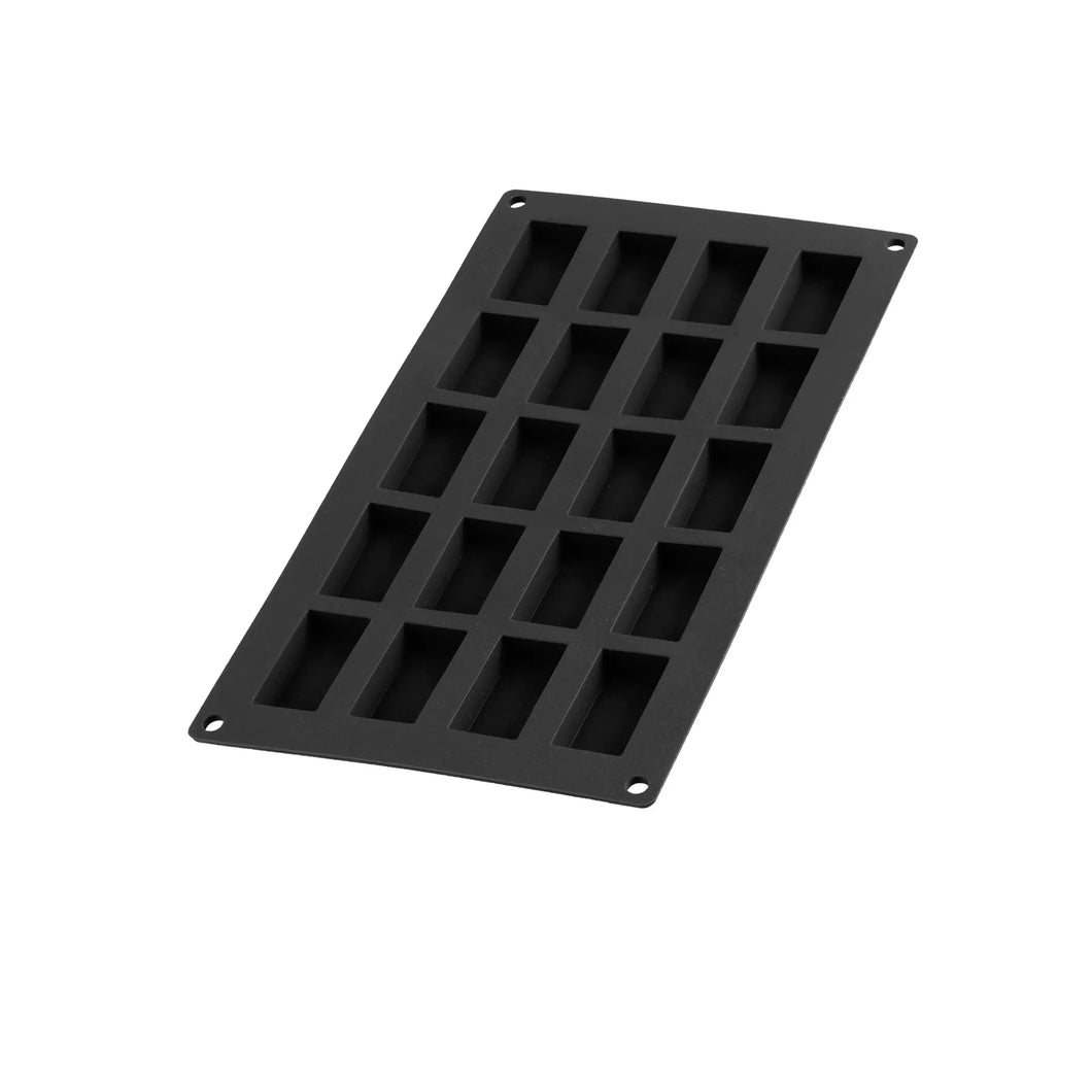 Lekue Silicone Baking Financier Mold with 20 Cavities - Black