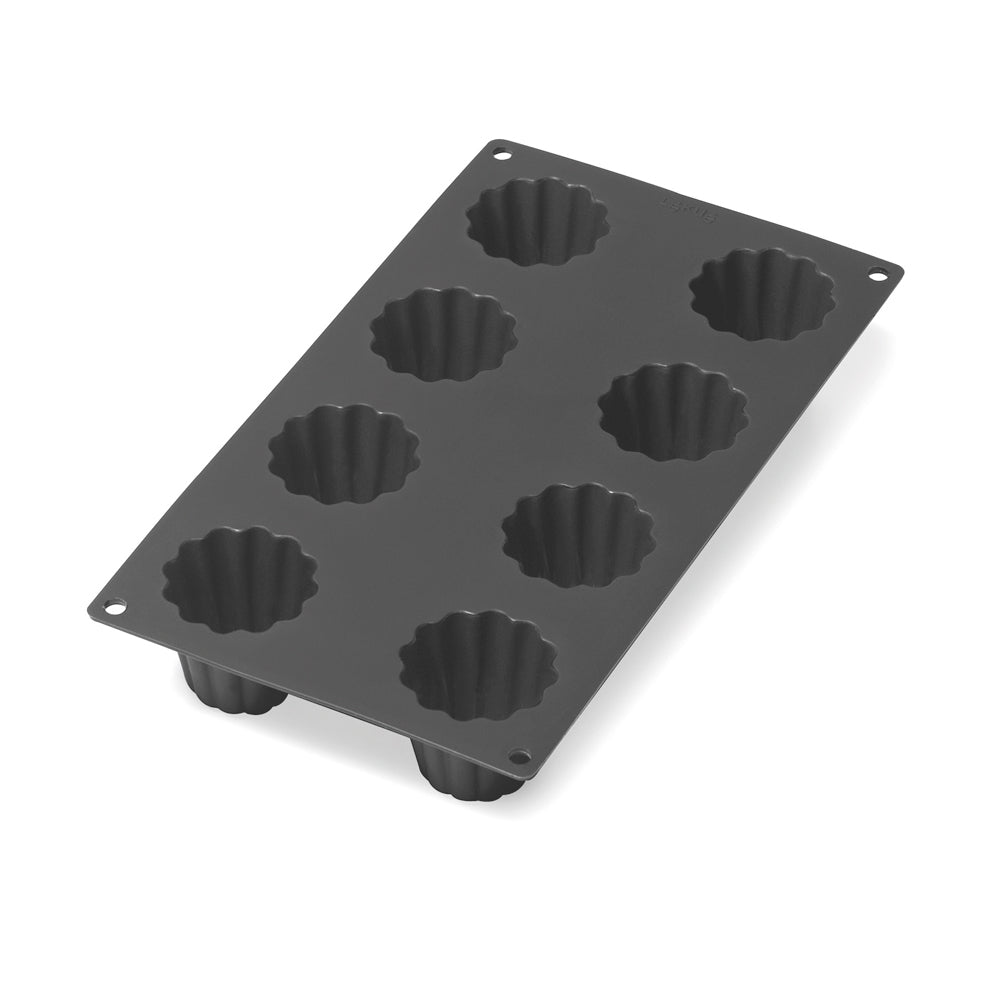 Lekue Silicone Canneles Cake Pan with 8 Holes - Dark Grey