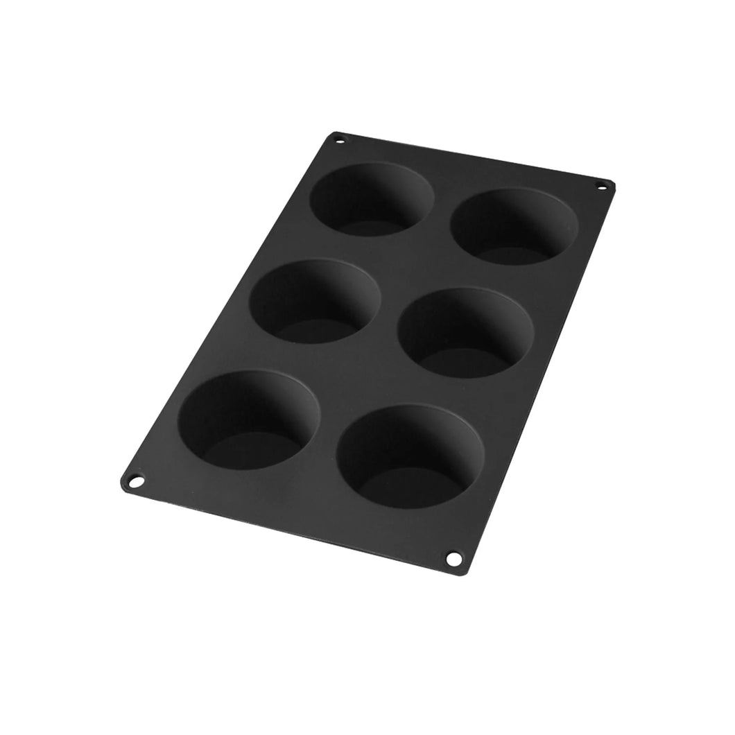 Lekue Muffin Silicone Mold with 6 Cavities - Black