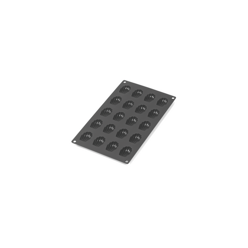 Lekue Silicone Mini Madeleines Mold, 20 Holes - Black.