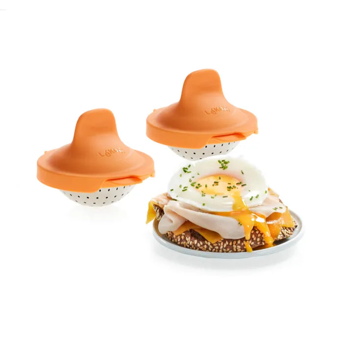 Lekue Set of 2 Egg Poachers - Orange